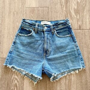Abercrombie & Fitch High Rise Light Blue Jean Shorts